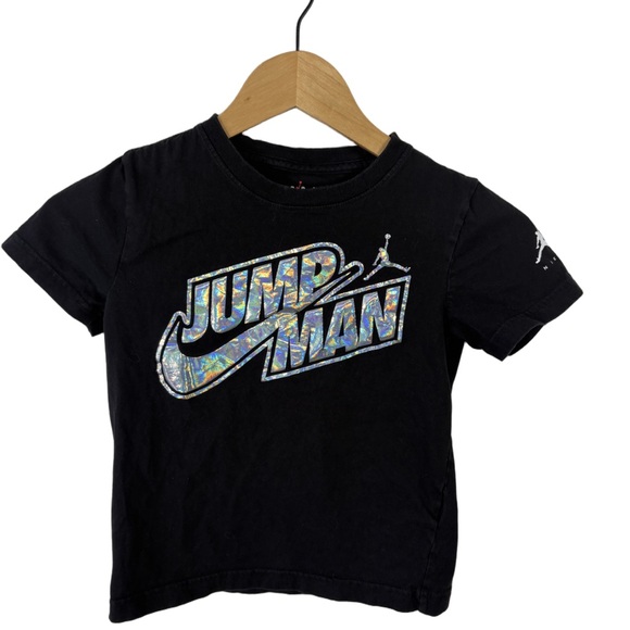 Jordan Other - Nike Jordan Jumpman Holographic Tee Kids 7 Black Short Sleeve